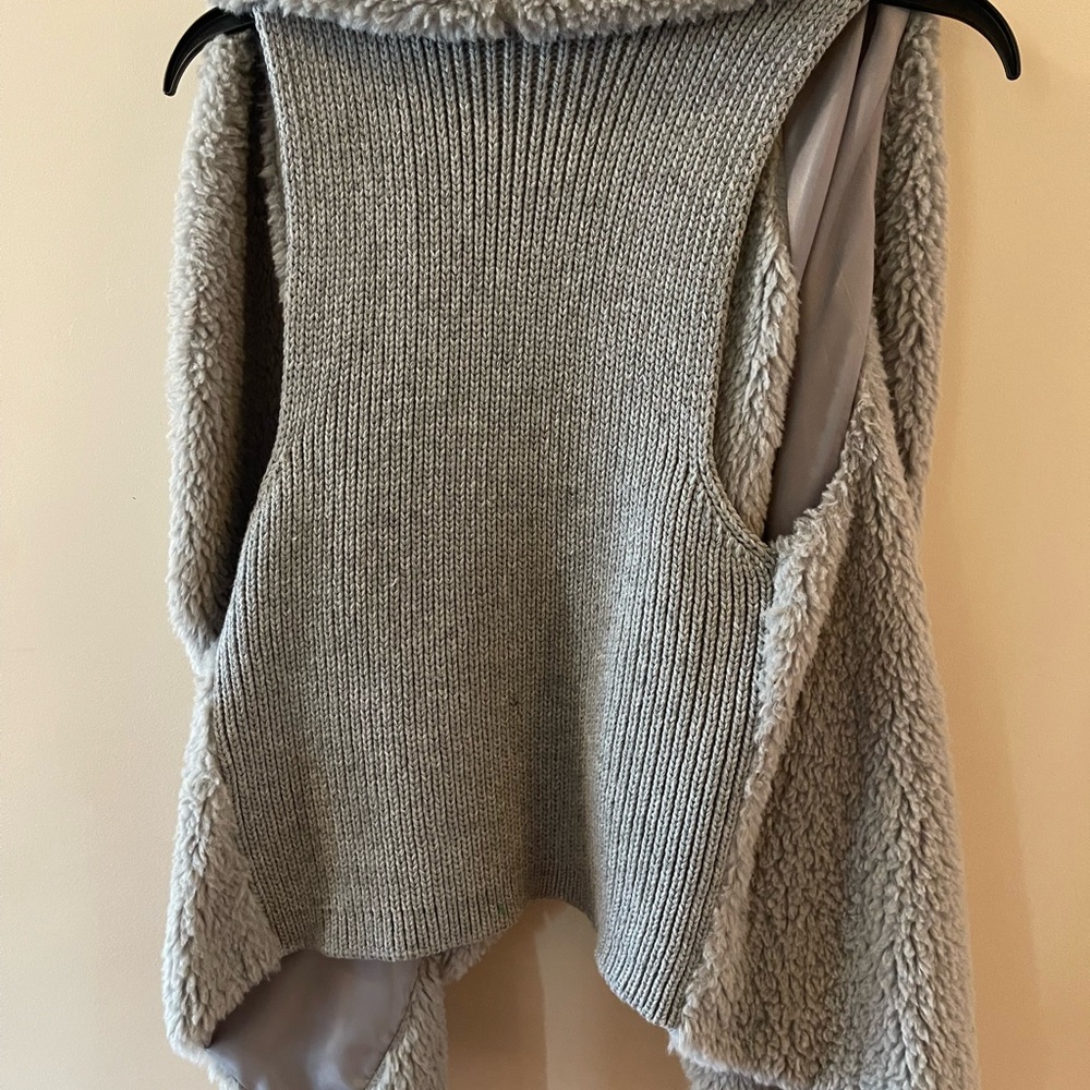 Love By Design Light Gray Faux Fur Vest - Picture 2 of 4
